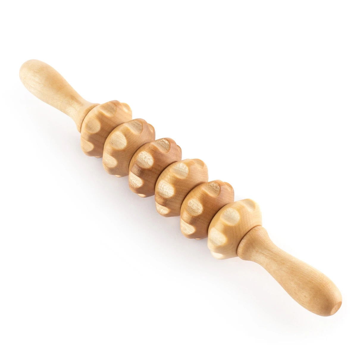 Gesichtsmassager mit Griffen und gezahnten Scheiben