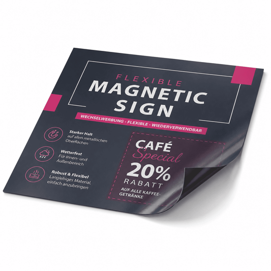 Magnetfolie für Kundenstopper individuell bedruckt – Outdoor