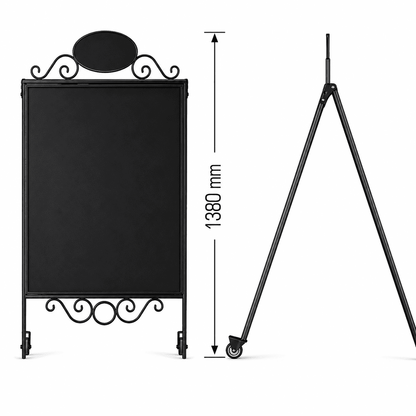 Heritage Sign Antik – Kundenstopper mit Kreidetafel & Rollen
