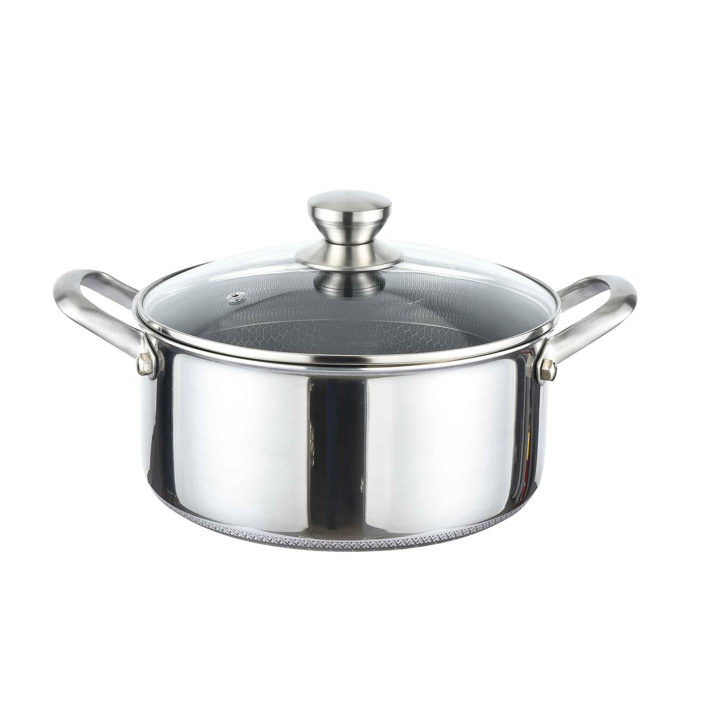 PNC32 Cheffinger Dutch Oven mit Deckel – 32 cm – Edelstahl – Wabenstruktur – Induktion