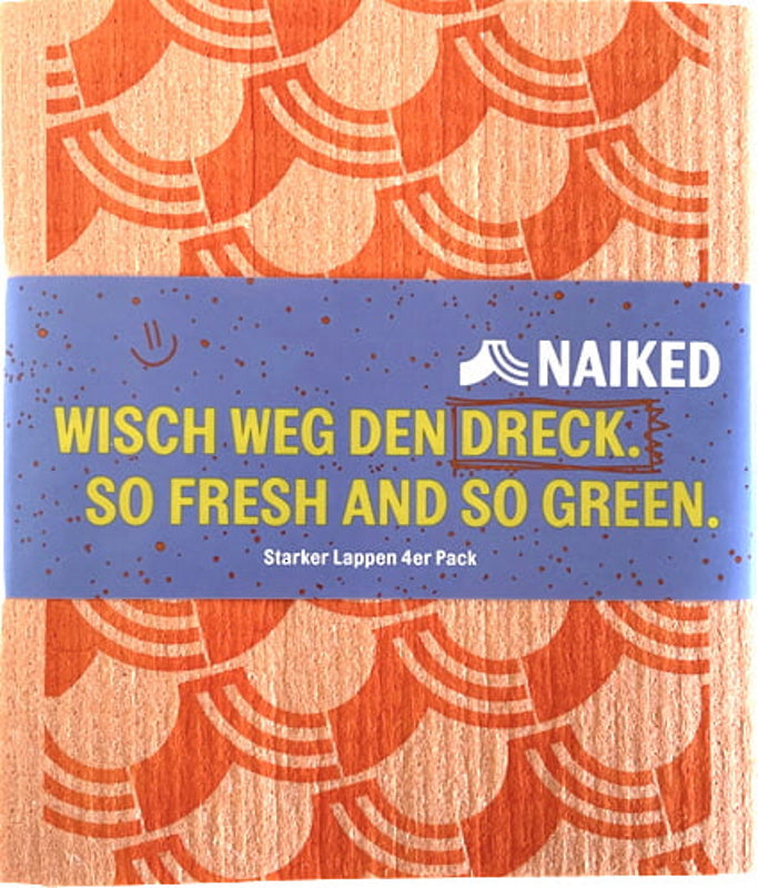 Naiked - Strong Cloth 4-Pack - Sustainable Cleaning Made Easy 🌍🧼