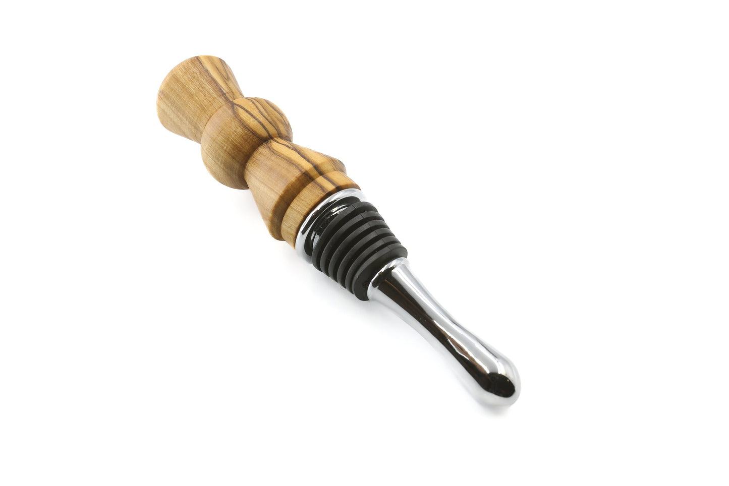 Unique olive wood bottle stopper