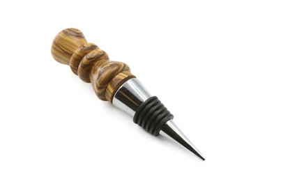 Unique olive wood bottle stopper