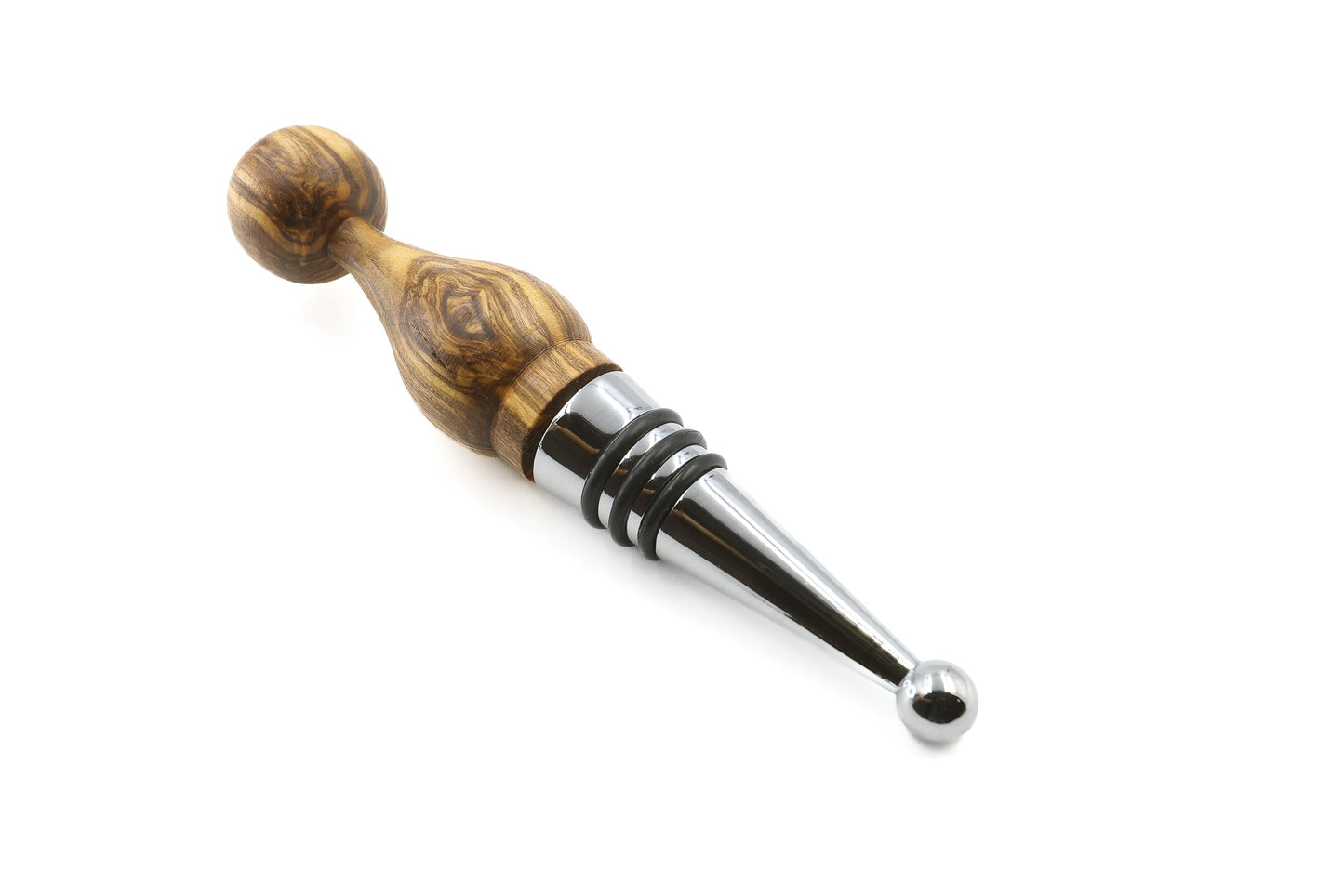 Unique olive wood bottle stopper