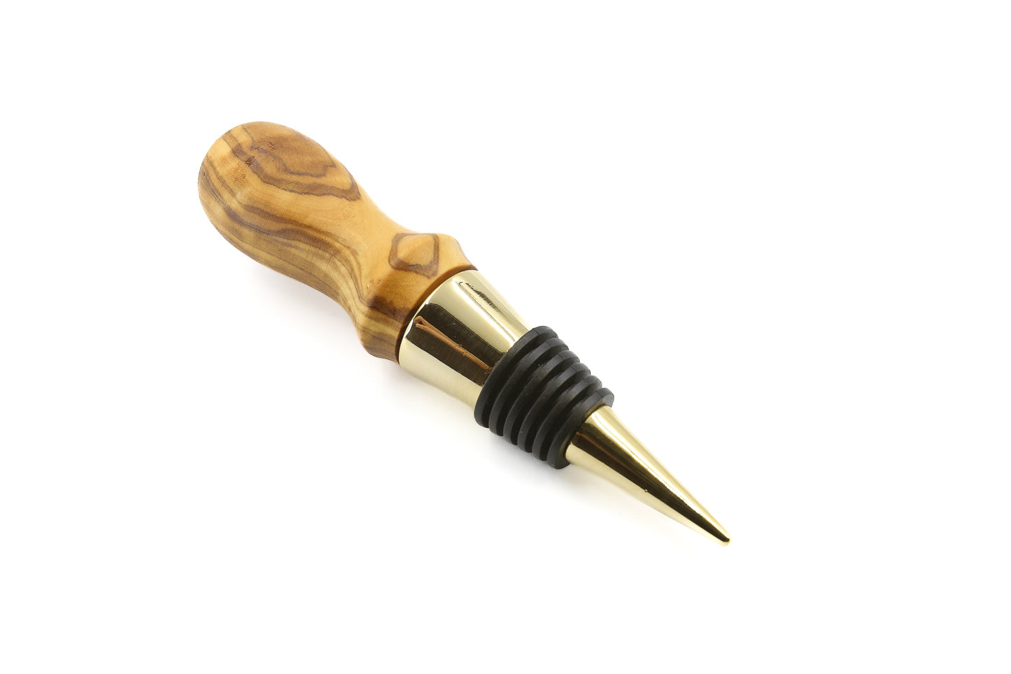 Unique olive wood bottle stopper