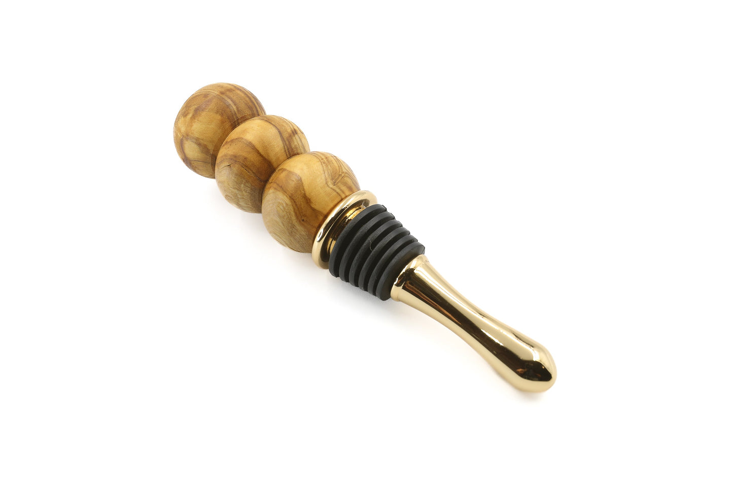 Unique olive wood bottle stopper