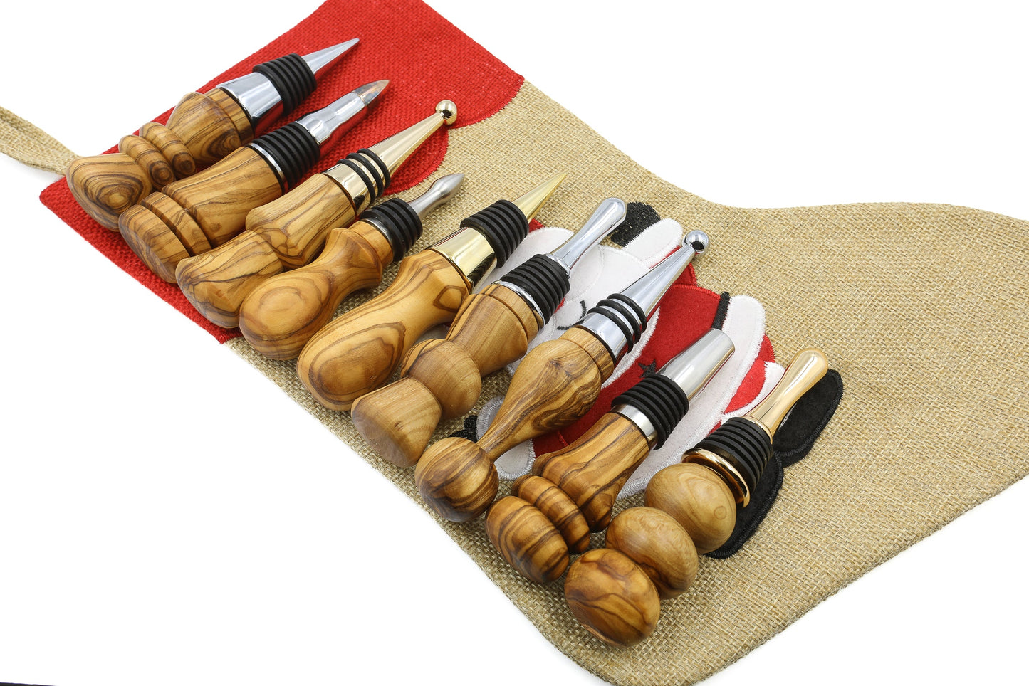Unique olive wood bottle stopper