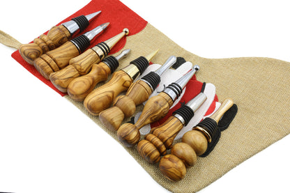 Unique olive wood bottle stopper
