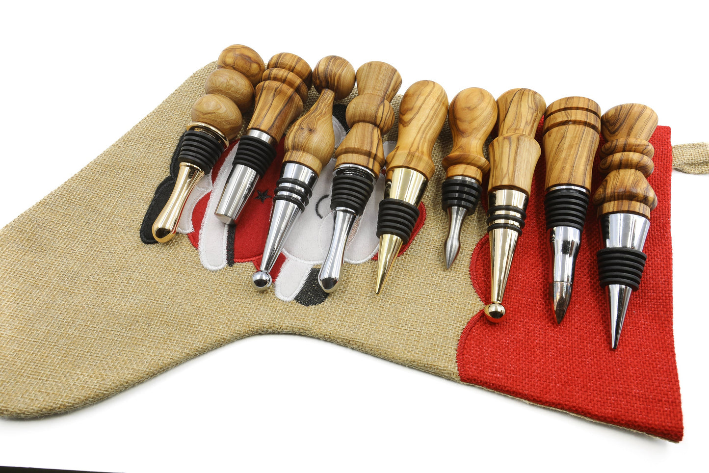 Unique olive wood bottle stopper
