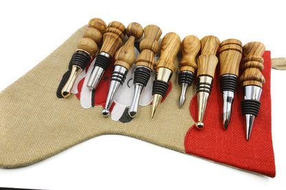 Unique olive wood bottle stopper