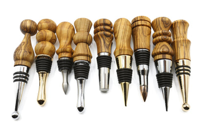 Unique olive wood bottle stopper