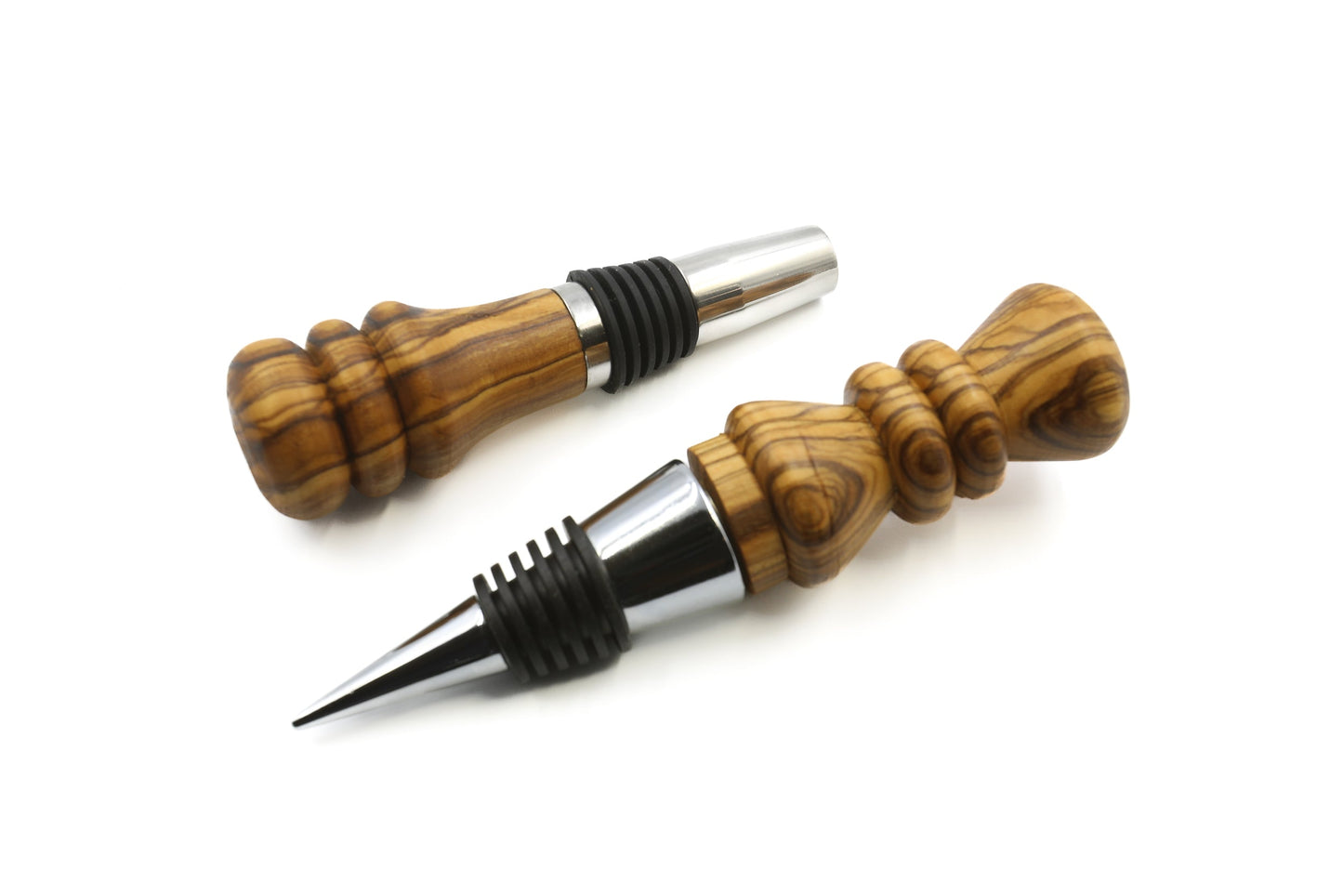 Unique olive wood bottle stopper