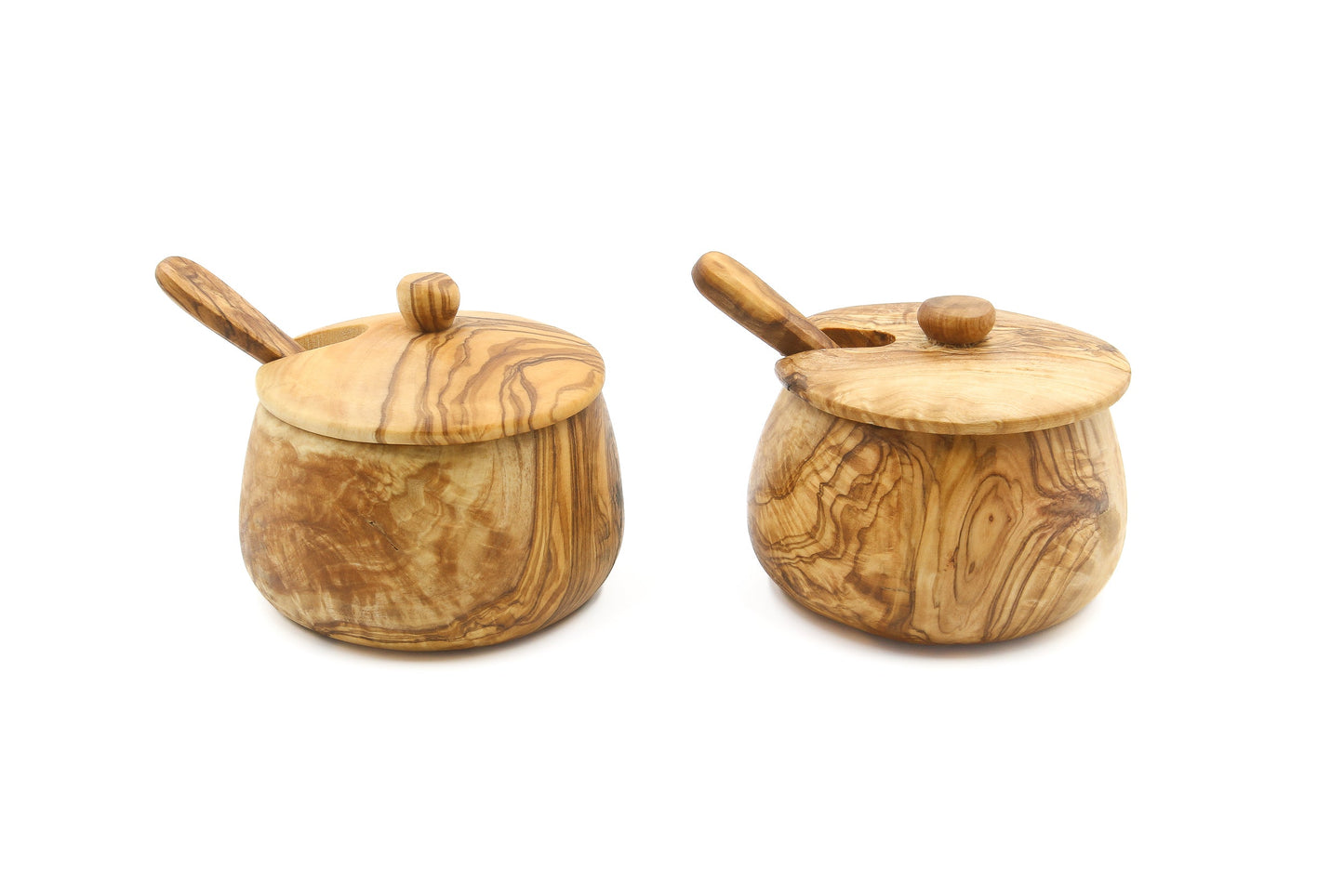 Olive wood salt/sugar cellar