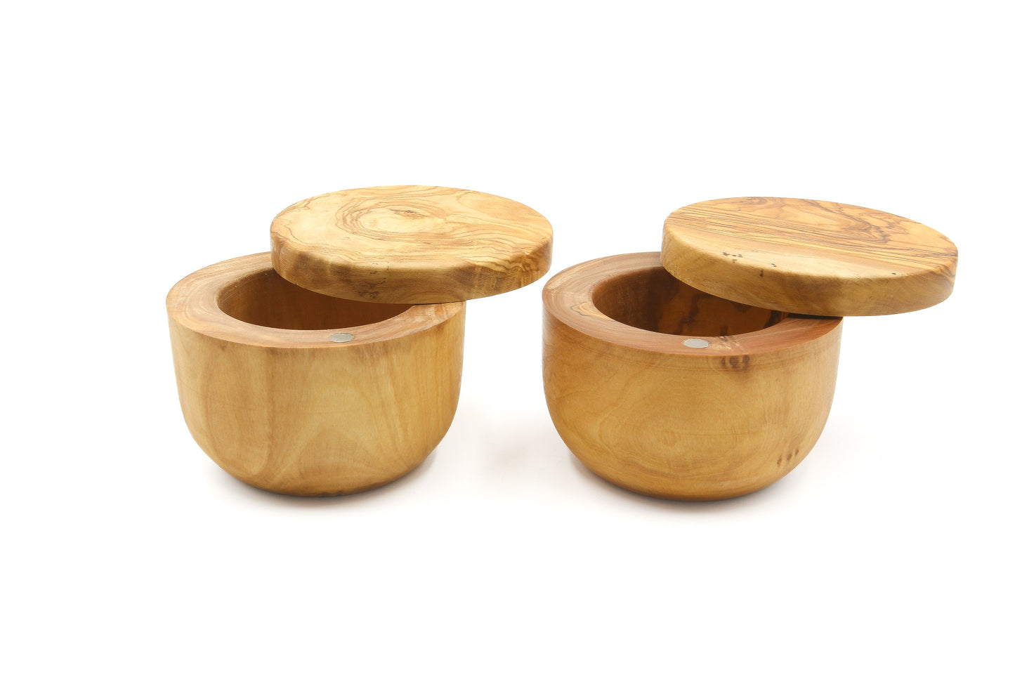 Olive wood salt and pepper keeper