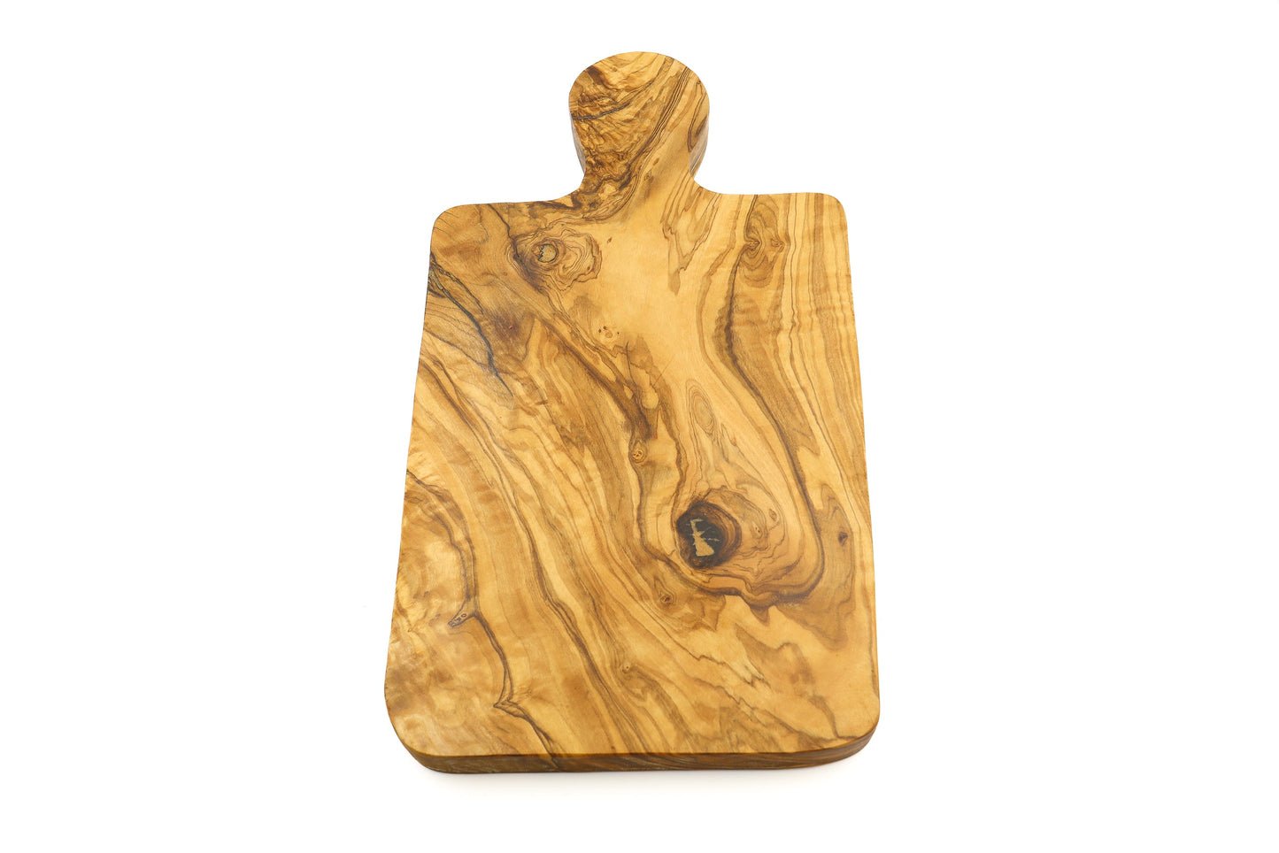 Olive wood cheese displaying tray