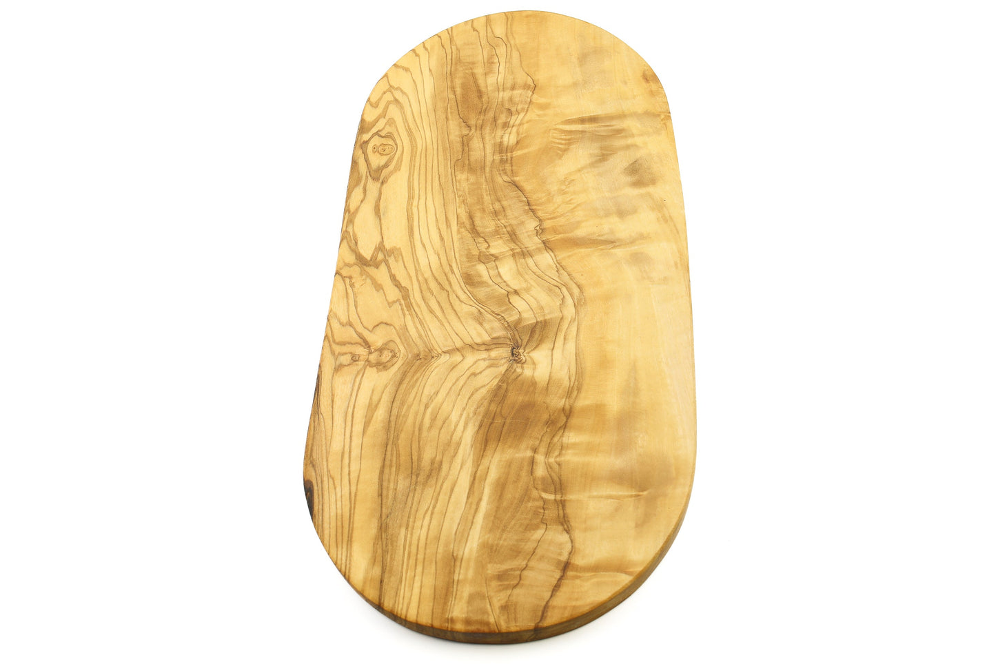 Olive wood cheese displaying tray