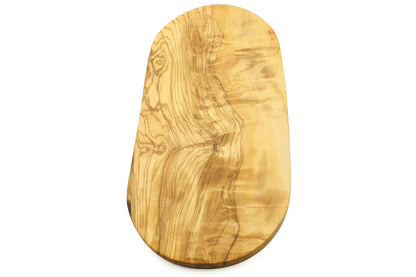 Olive wood cheese displaying tray