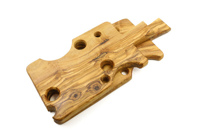 Unusual olive wood cheese board in cheese design
