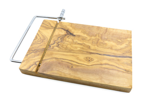 Premium olive wood cheese slicer with board, cheese shaver
