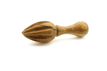 Olive wood lemon reamer, vintage citrus squeezer