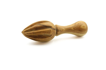 Olive wood lemon reamer, vintage citrus squeezer