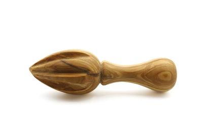 Olive wood lemon reamer, vintage citrus squeezer