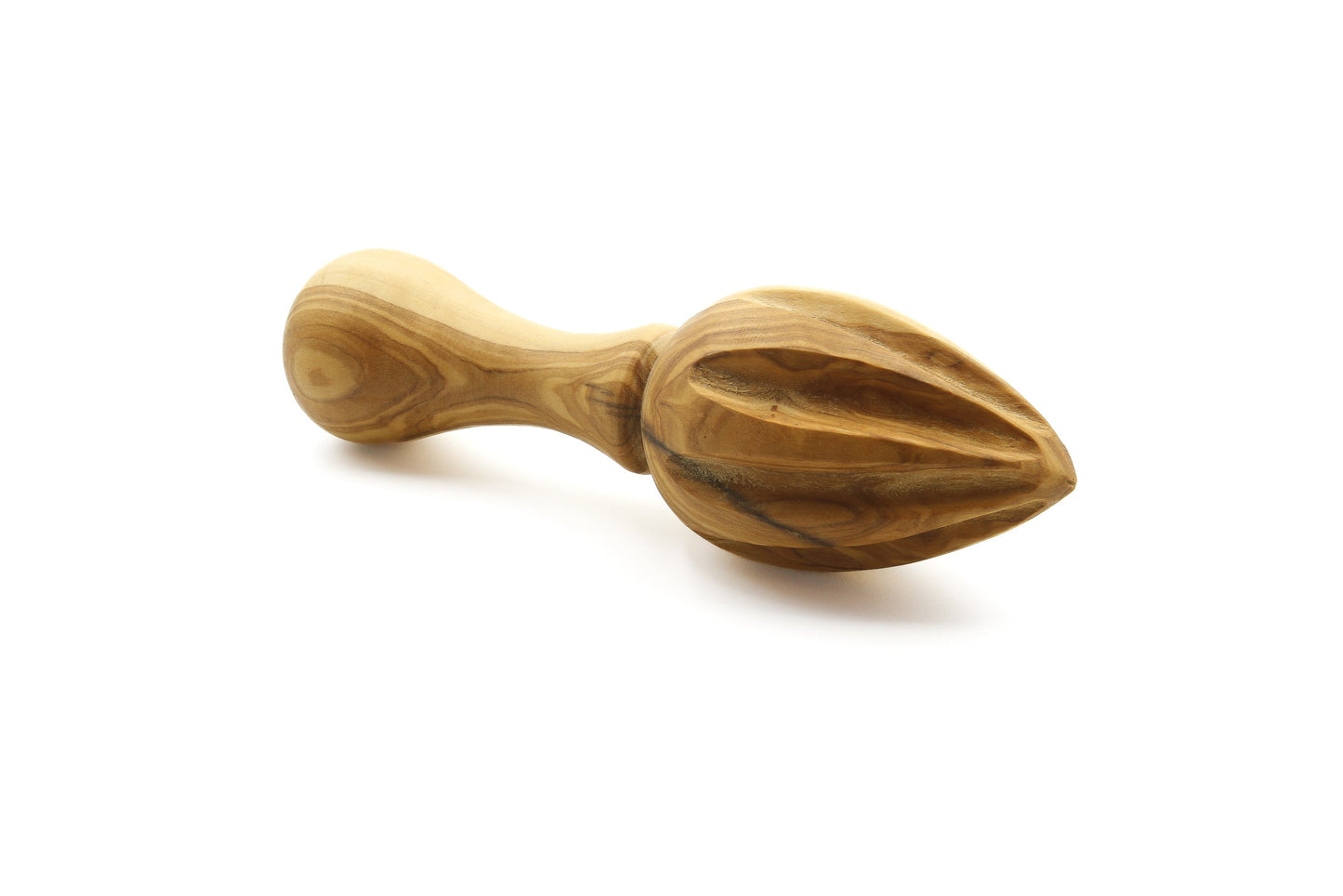 Olive wood lemon reamer, vintage citrus squeezer