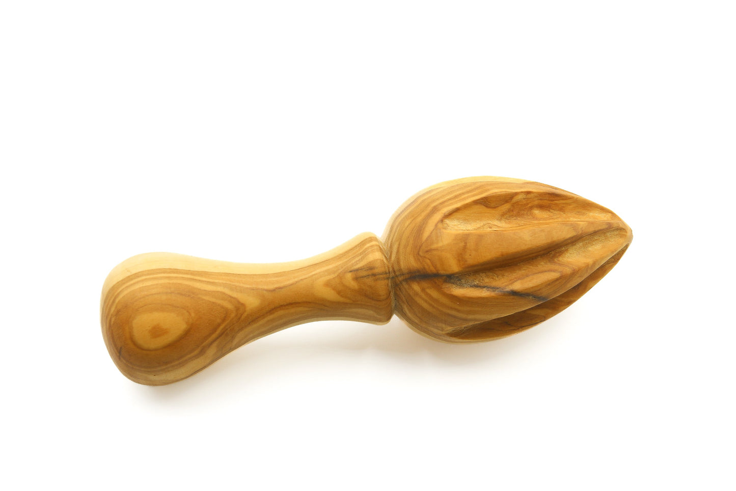 Olive wood lemon reamer, vintage citrus squeezer