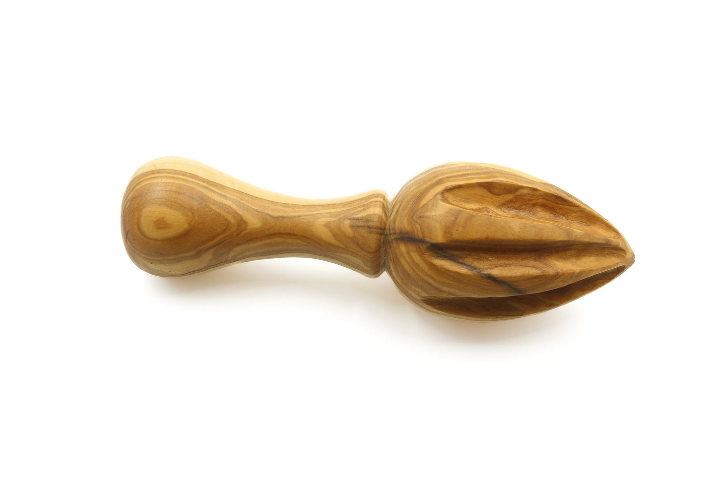 Olive wood lemon reamer, vintage citrus squeezer