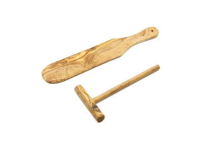 Olive wood crepe/pancake baking set - Basic set