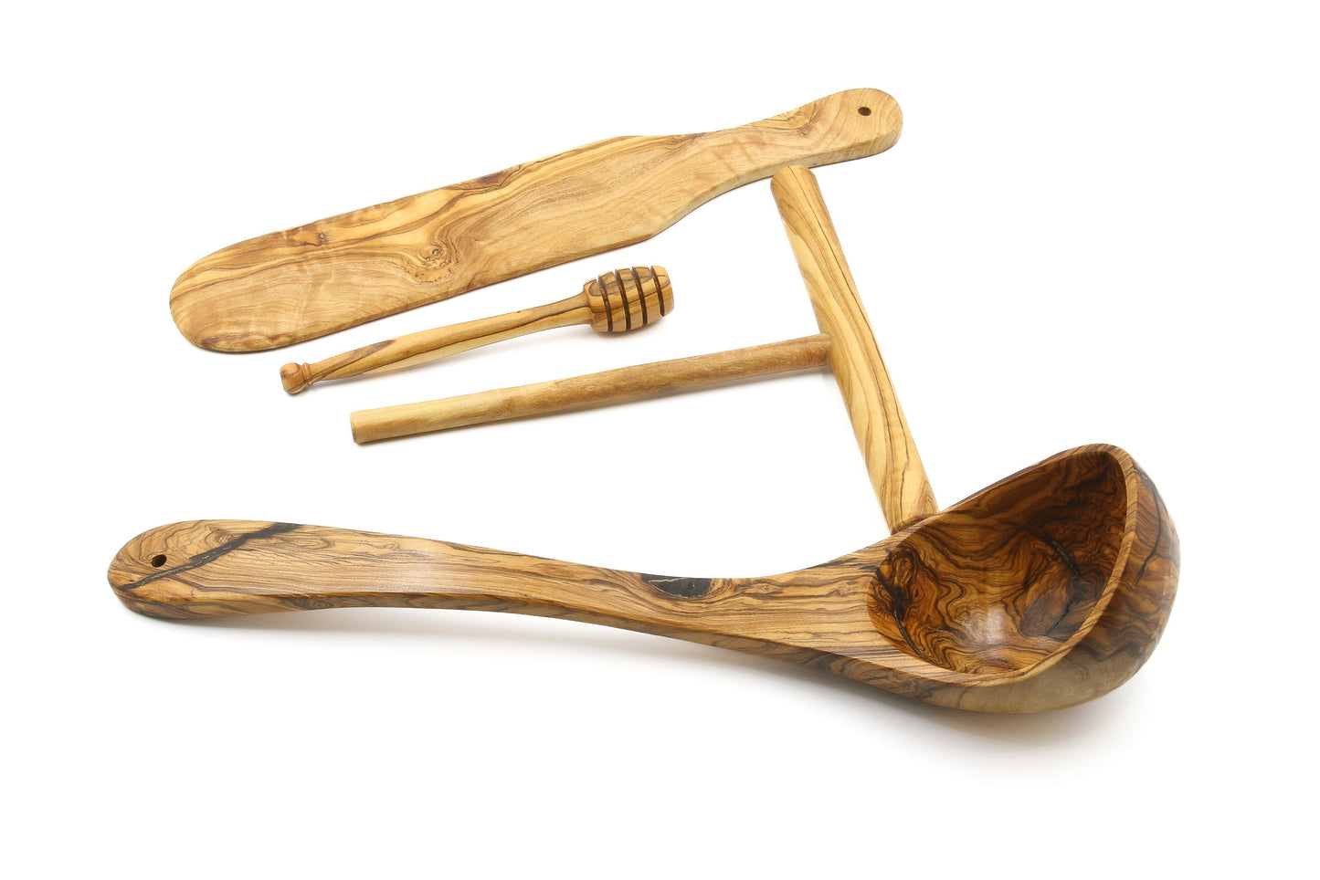 Olive wood crepe/pancake baking set - Premium set