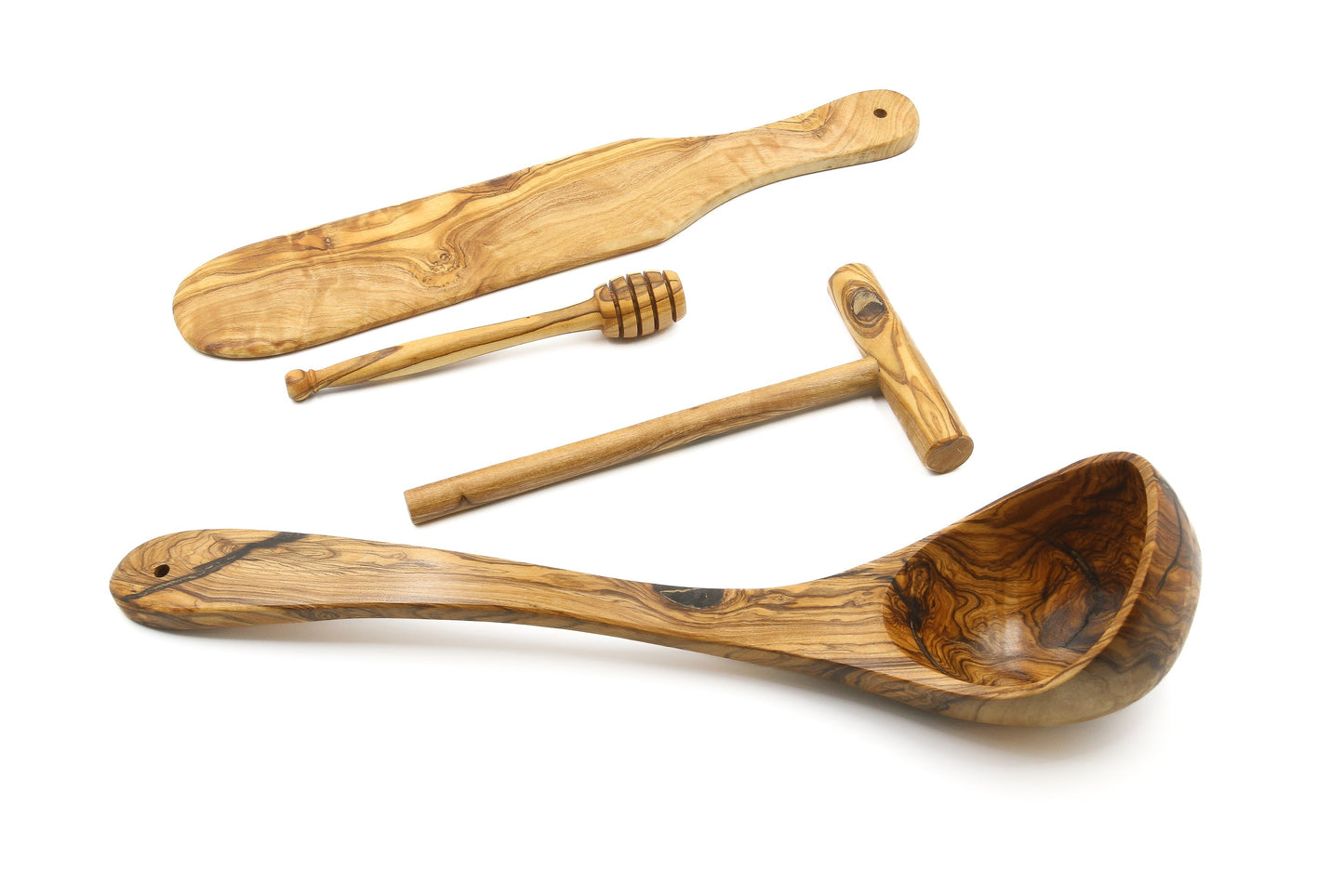 Olive wood crepe/pancake baking set - Premium set