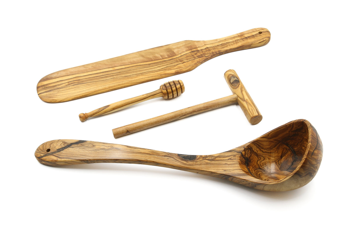 Olive wood crepe/pancake baking set - Premium set