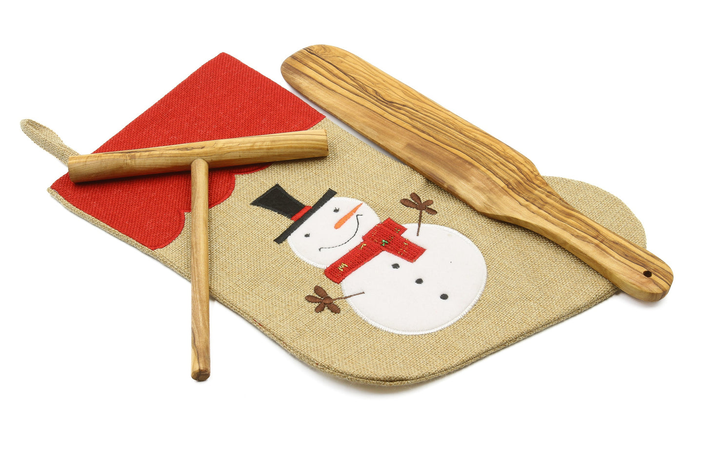 Olive wood crepe/pancake baking set - Basic set