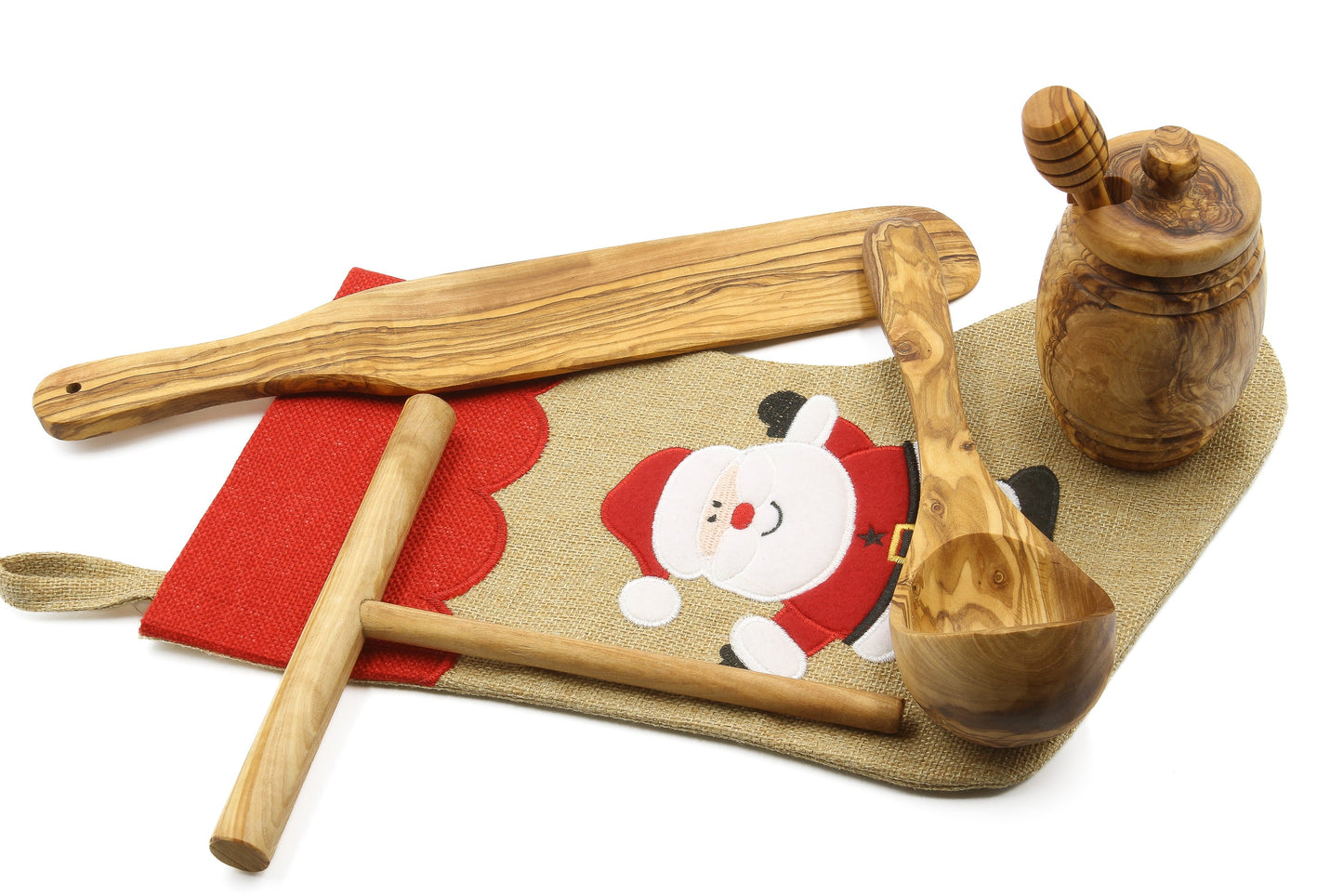 Olive wood crepe/pancake baking set - Master set