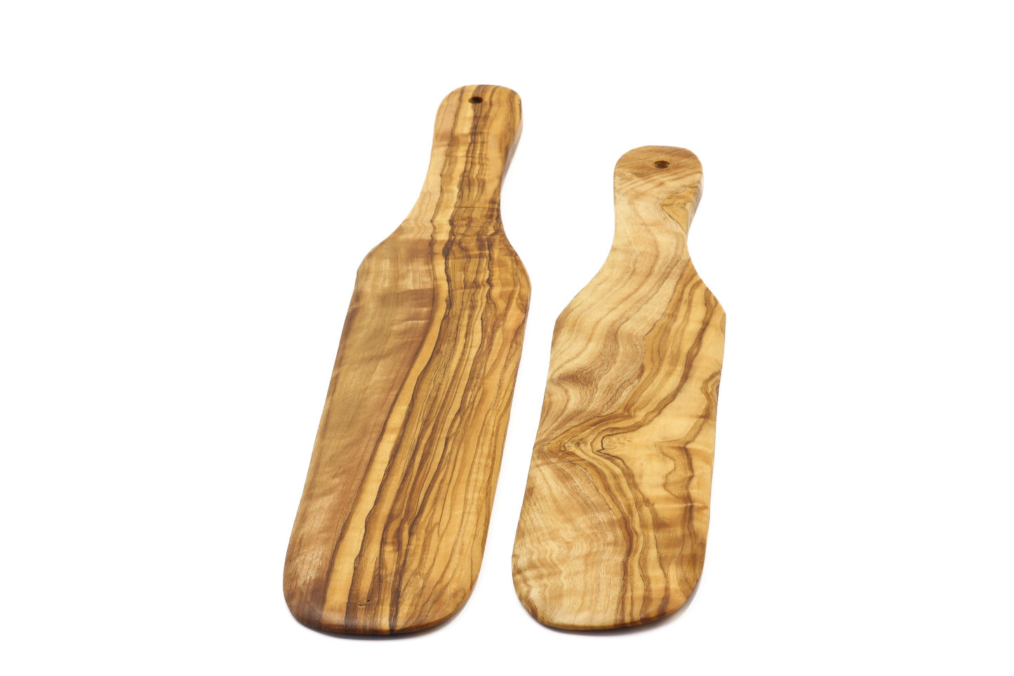 Olive wood crêpe/pancake flipper, long plain spatula