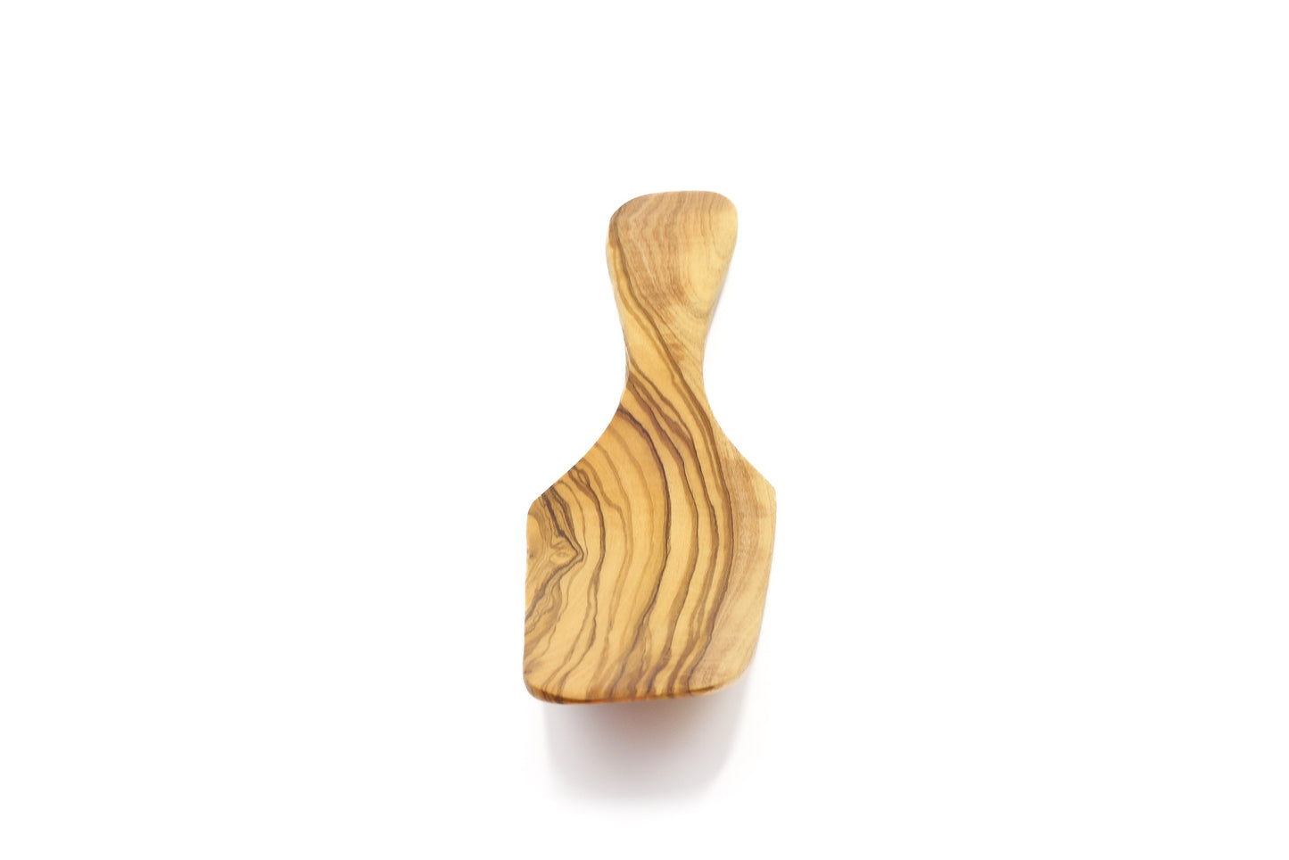 Long curved olive wood spatula, pan flipper