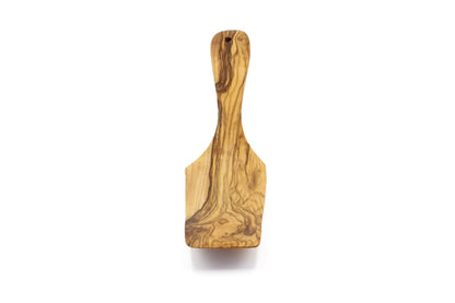 Long curved olive wood spatula, pan flipper