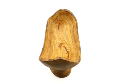 Olive wood fruit basket without handle