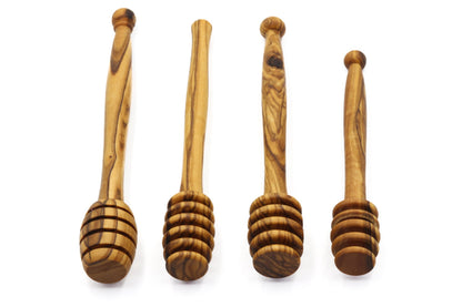 Olive wood honey dippers, honey wand, wooden stick for honey