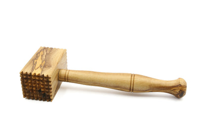 Olive wood meat tenderizer, steak hammer