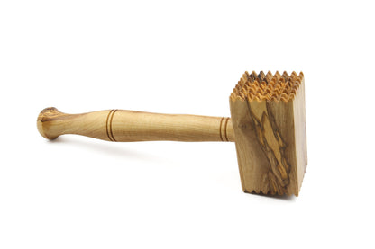 Olive wood meat tenderizer, steak hammer