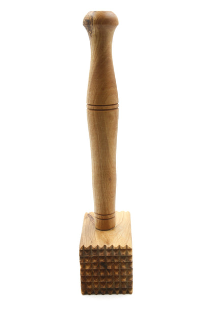 Olive wood meat tenderizer, steak hammer
