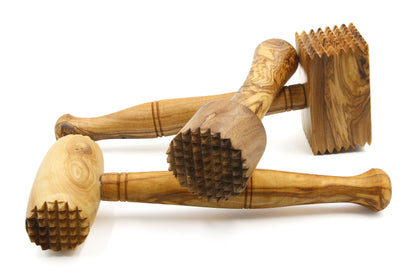 Olive wood meat tenderizer, steak hammer