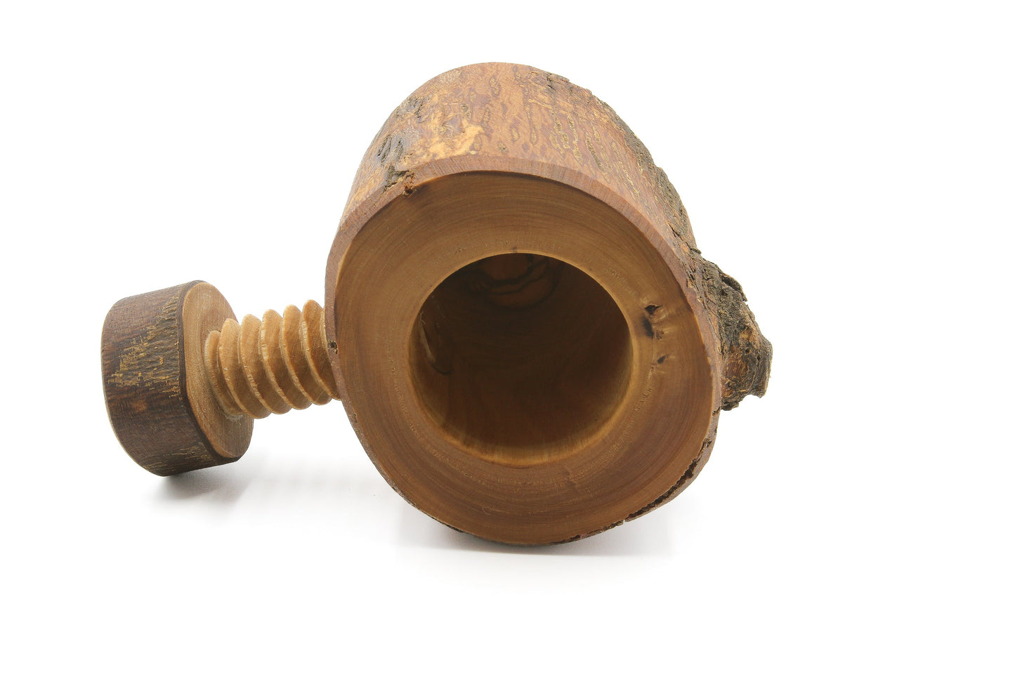 Olive wood nutcracker, screw nut cracker