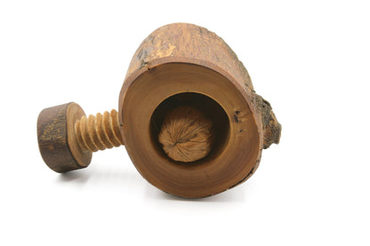 Olive wood nutcracker, screw nut cracker