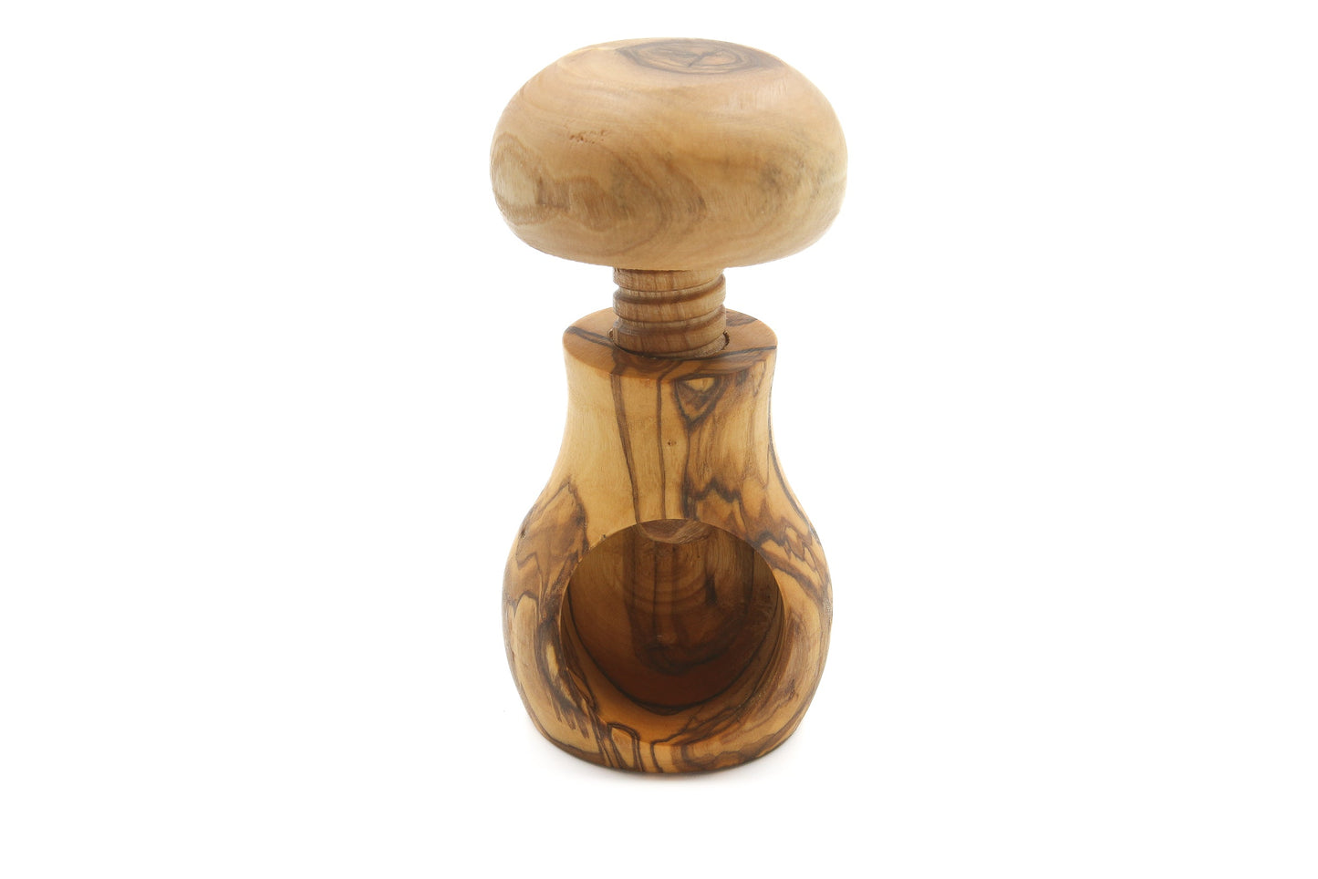 Olive wood nutcracker, screw nut cracker