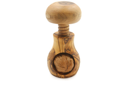 Olive wood nutcracker, screw nut cracker