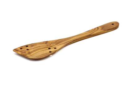 Olive wood perforated spatula