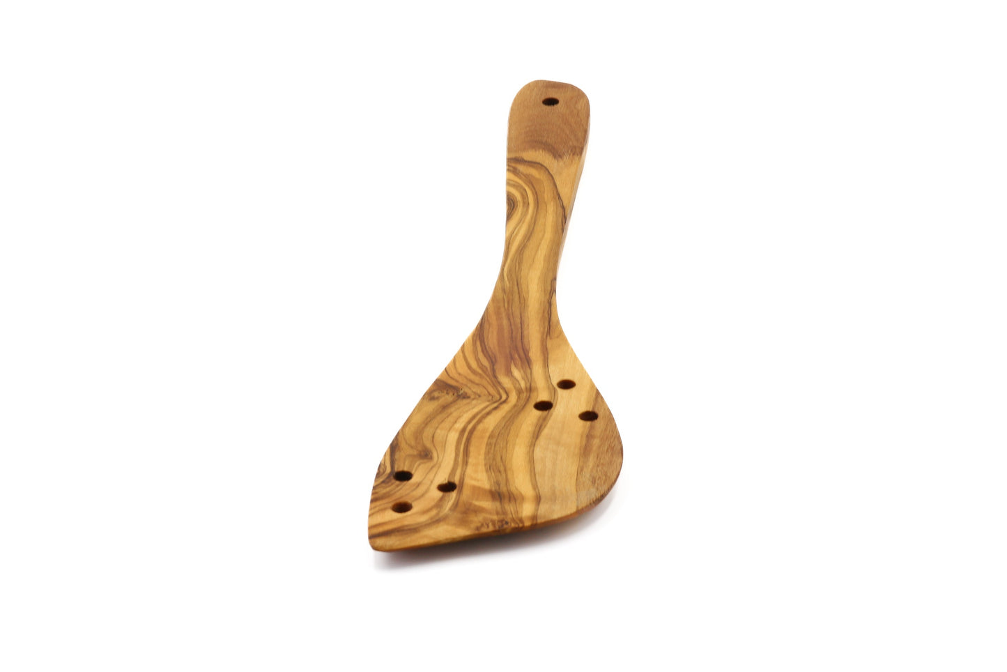 Olive wood perforated spatula